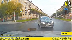 تصادف و برخورد شدید ماشین های...