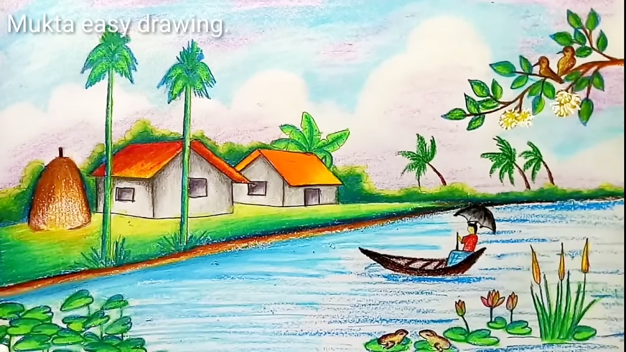 Featured image of post Village Scenery Rainy Season Drawing