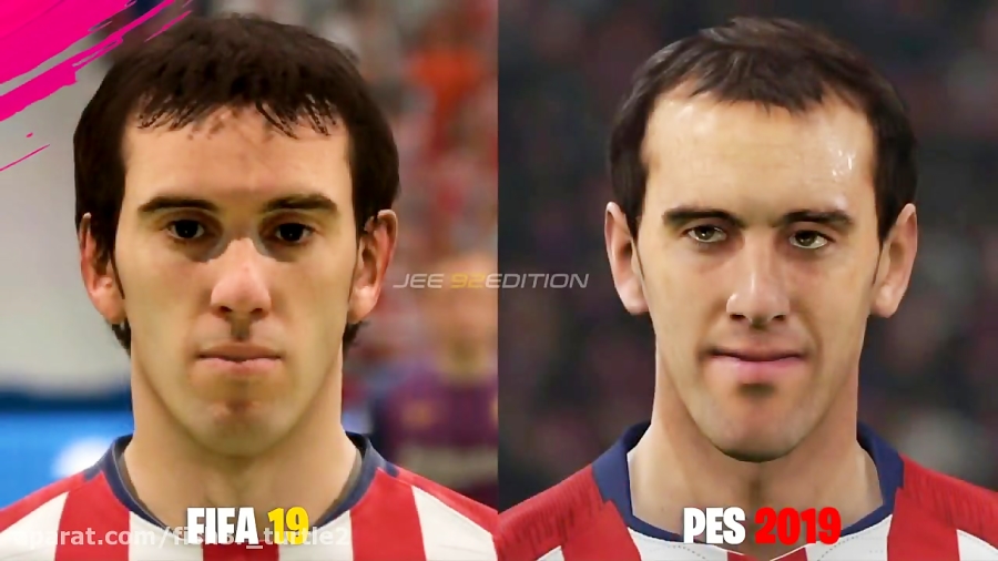 کدوم طبیعی تره؟!؟! مقایسه چهره ی بازیکنان در بازی PES 2019 و بازی FIFA 19