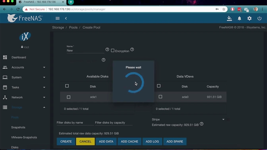 Installing Transmission Freenas 11.2 working 100