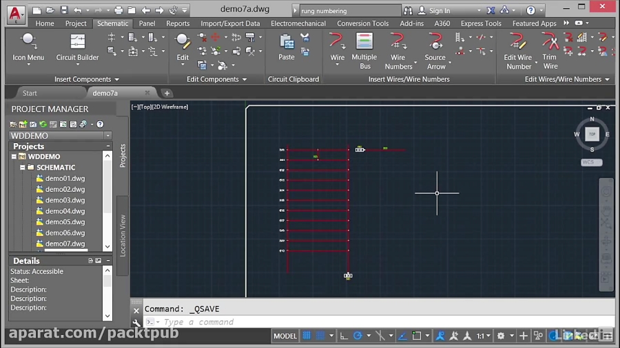 دانلود آموزش ﻿AutoCAD Electrical درج اجزاء