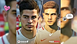 برخی از فیس های pes2019وfifa19