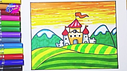 how to draw cute scenery of ca...