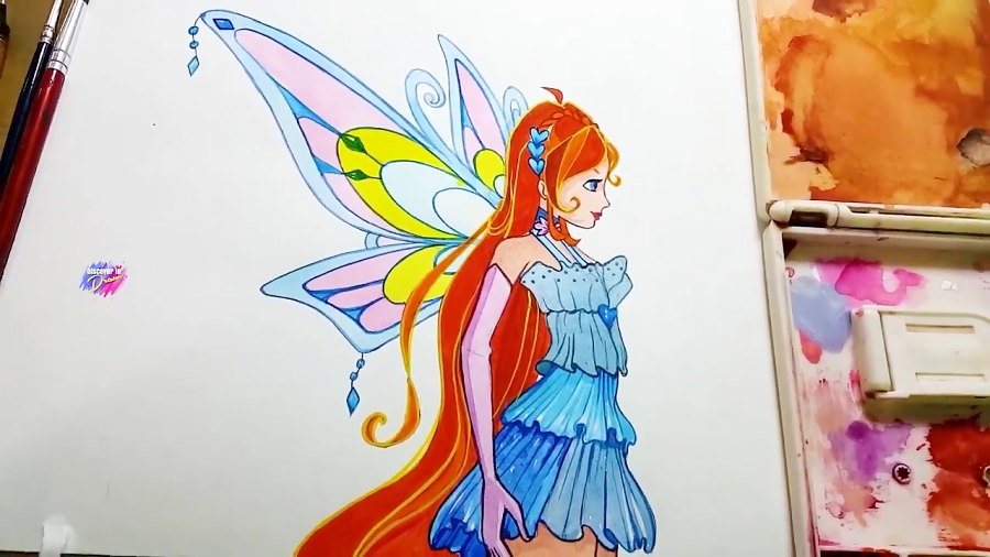 How To Draw Bloom Enchantix From Winx Club #Slow Drawing