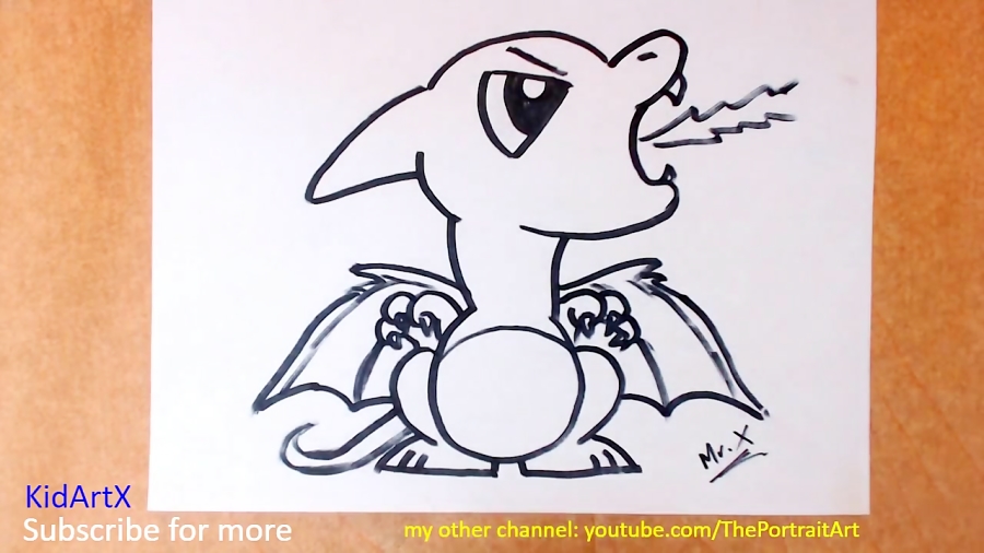 How To Draw Baby Dragon Step By Step Tutorial