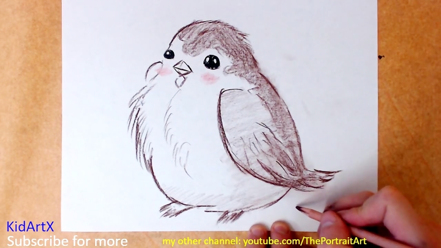 How To Draw Cute Fat Bird Step By Step Tutorial