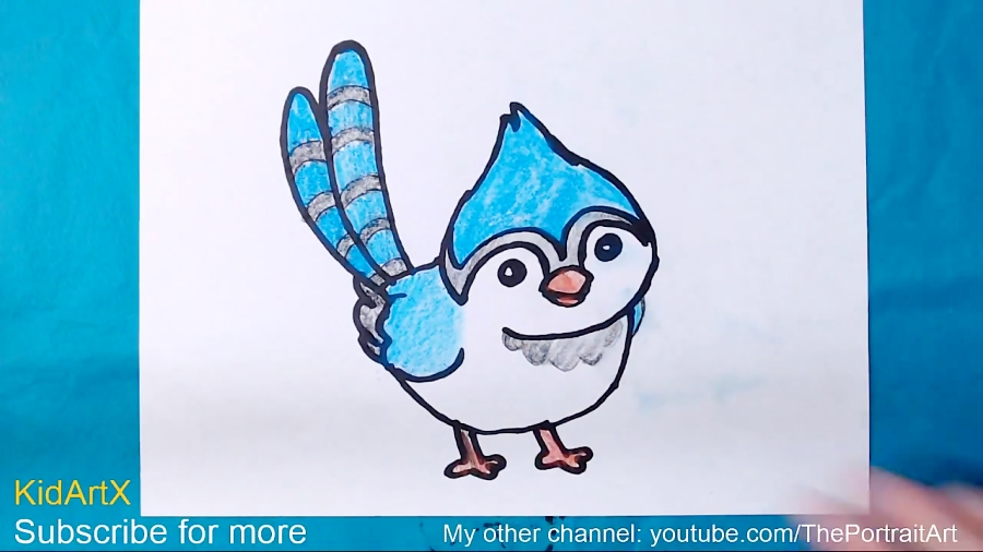 How To Draw Blue Jay Bird Simple Step By Step Tutorial
