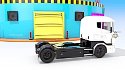 Colors for Children to Learn Street Vehicles Color Change in Water