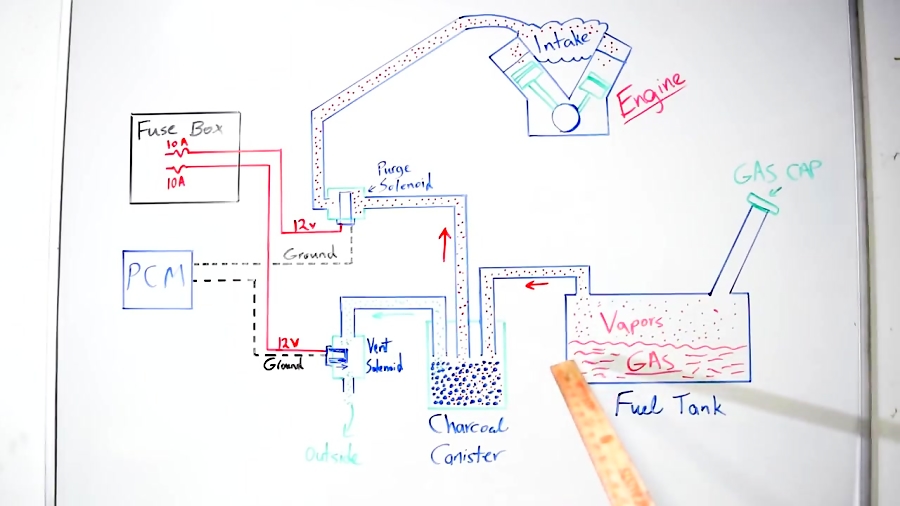Evap Canister Purge Valve Solenoid Operation, Diagnosis and Testing