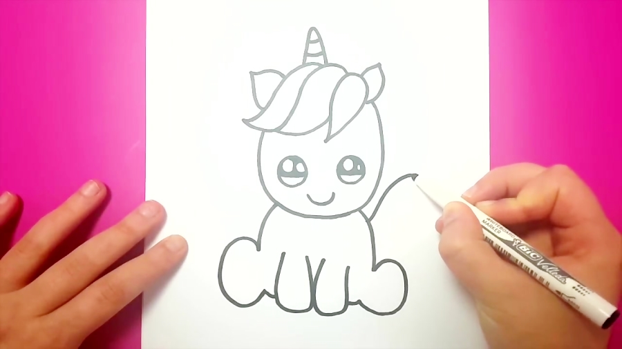 HOW TO DRAW A CUTE UNICORN EASY - DRAWING TUTORIAL