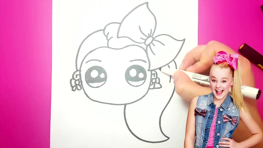 How to Draw JoJo Siwa Emoji Cute Easy Step by Step Drawing tutorial