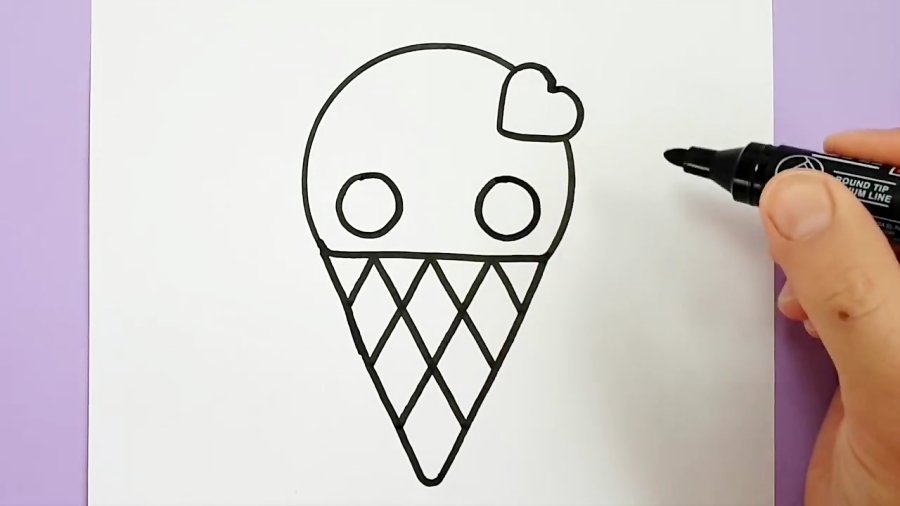 Download Cute Ice Cream Easy Drawing