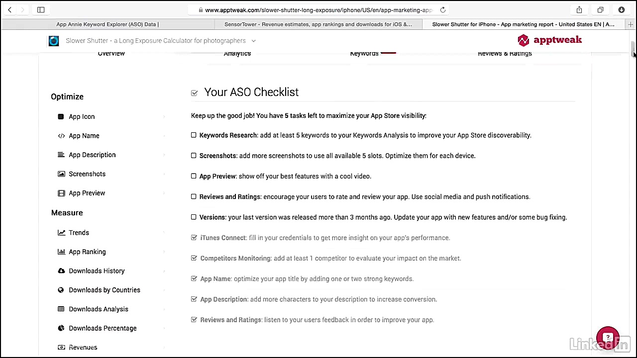 کورس ﻿iOS - ابزار ردیابی عملکرد ASO انتروپیون