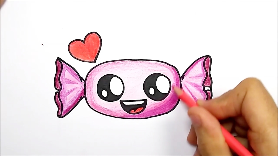 HOW TO DRAW A CUTE CANDY EASY STEP BY STEP