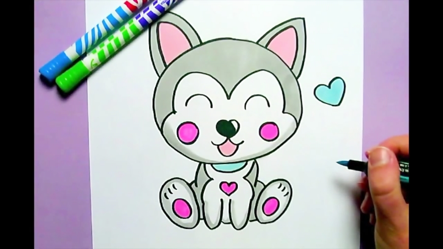 Comment Dessiner Un Loup Kawaii Etape Par Etape Dessins Kawaii Facile