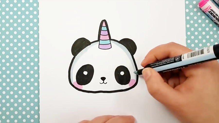 Comment Dessiner Un Panda Licorne Kawaii Emoji