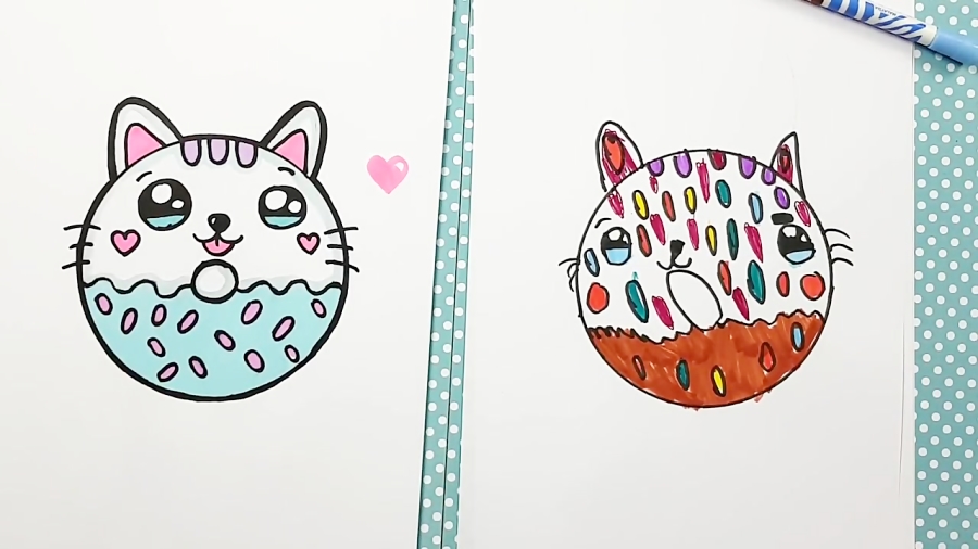 Comment Dessiner Un Donut Chat Kawaii Tutoriel