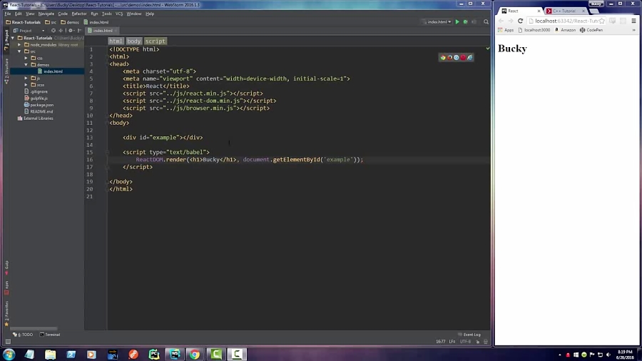 React JS Tutorials for Beginners - 3 - Components