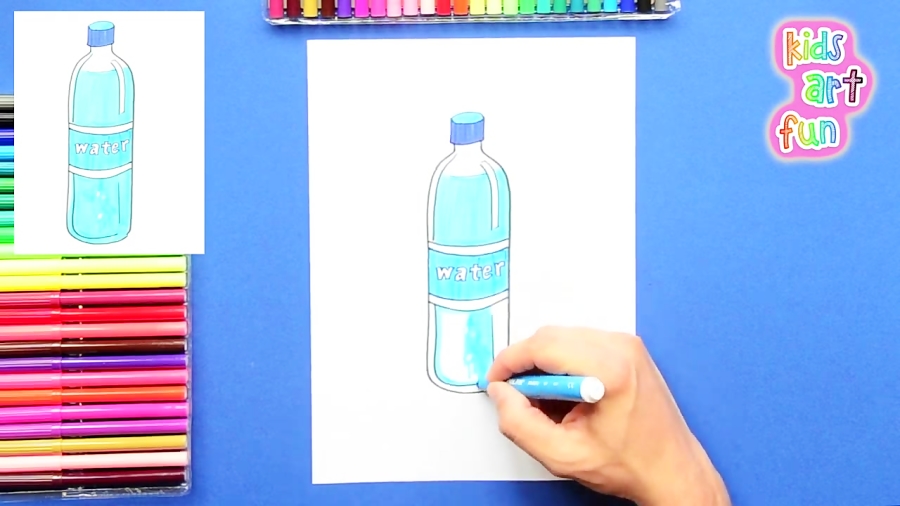 How to draw a Water Bottle 