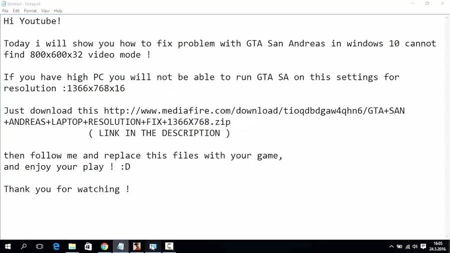 gta san andreas laptop resolution fix 800x600x32