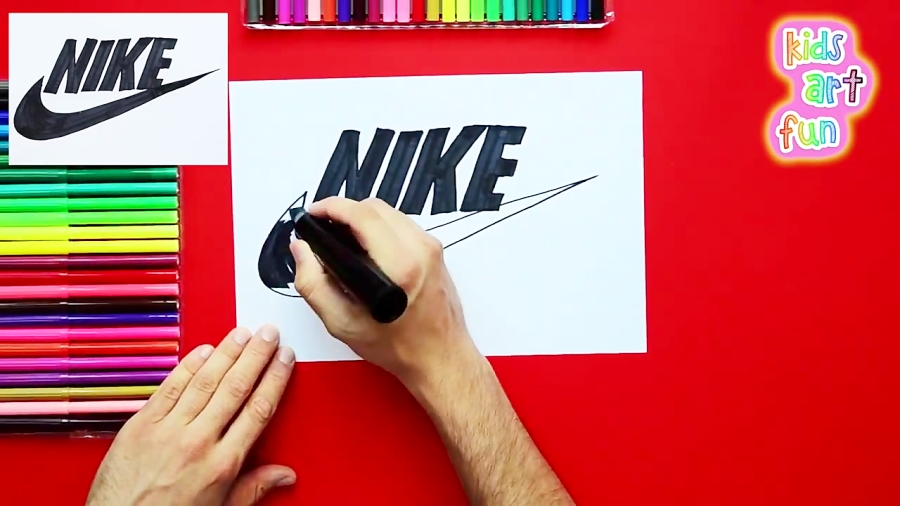 Superior Leeds esfuerzo How to draw the Nike Logo