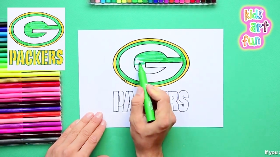 How to draw Green Bay Packers logo (NFL team)