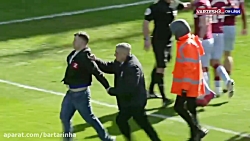 مشت هوادار بیرمنگام به صورت با...