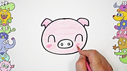 نقاشی کودکانه خوک