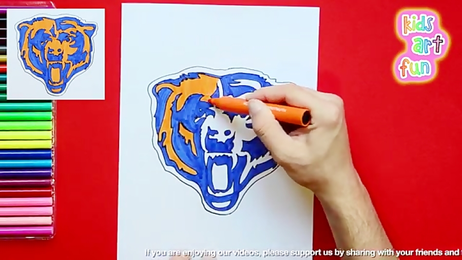 Learn How to Draw Chicago Bears Logo (NFL) Step by Step : Drawing Tutorials