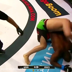 مبارزه امیر علی اکبری با شلتون...