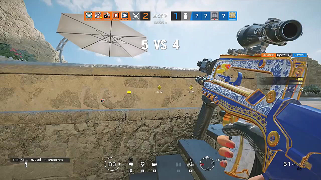 Defending From Outside - MuziMozzie Overpowered - Rainbow Six Siege زمان606ثانیه