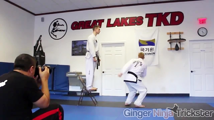 Taekwondo Jump Spin Kick Hit KICKPICS Photoshoot