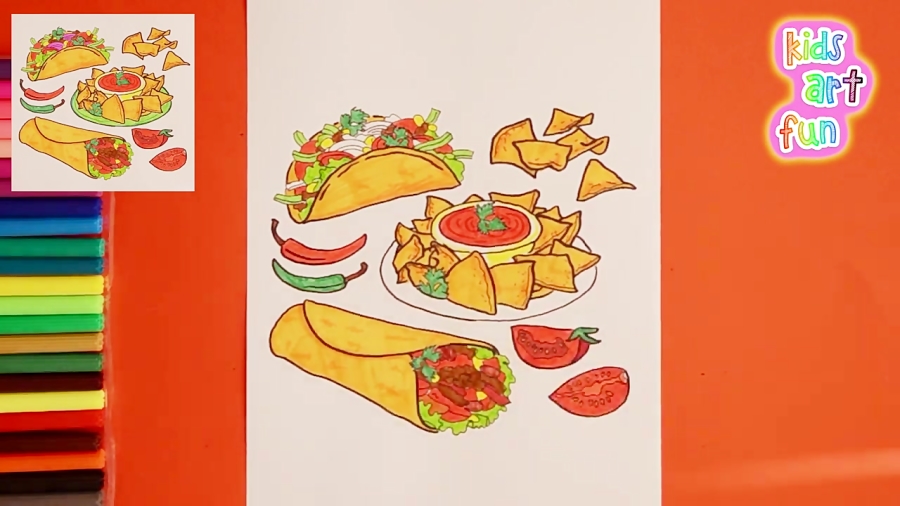How to draw Mexican Food