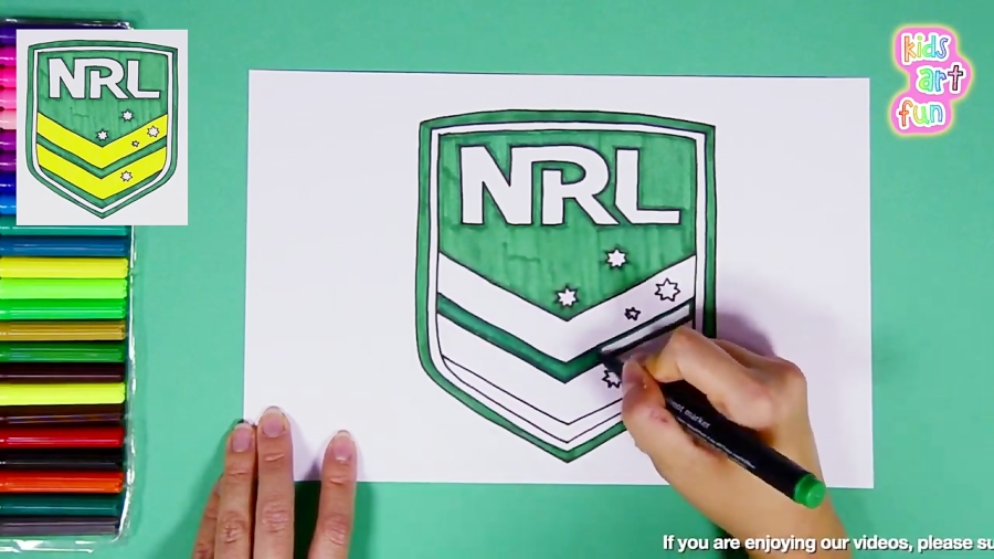 How to draw NRL (National Rugby League) Logo