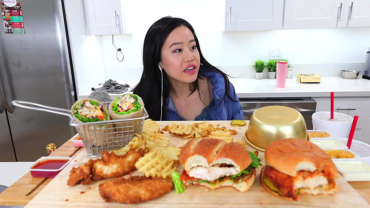 Best Spicy Chicken CHICK-FIL-A MUKBANG | Eating Show زمان1662ثانیه