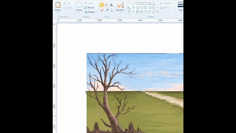 #3 آموزش مقدماتی طراحی درخت با پینت ویندوز MS Paint #3 آموزش مقدماتی طراحی درخت با پینت ویندوز MS Paint
