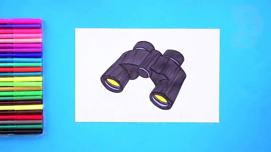 How to draw binoculars