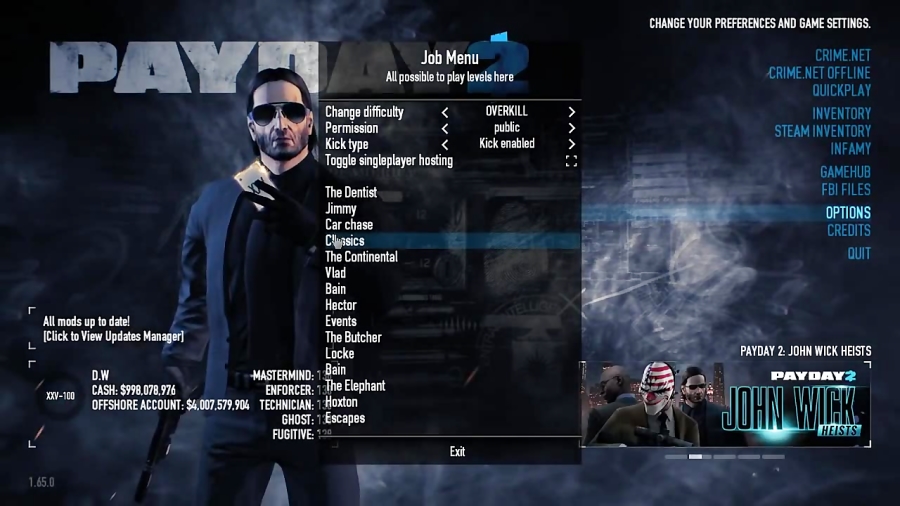 payday 2 trainer pc update 100