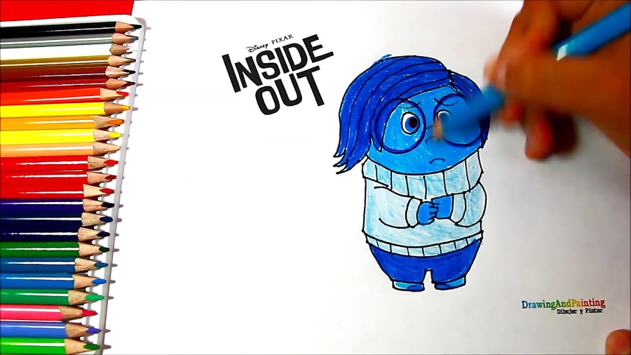 How To Draw Sadness Inside Out Cómo Dibujar A Tristeza Intensamente