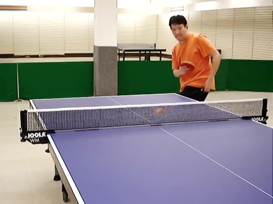 Basic / intermediate table tennis serve practice. Tying to copy Ma Lin