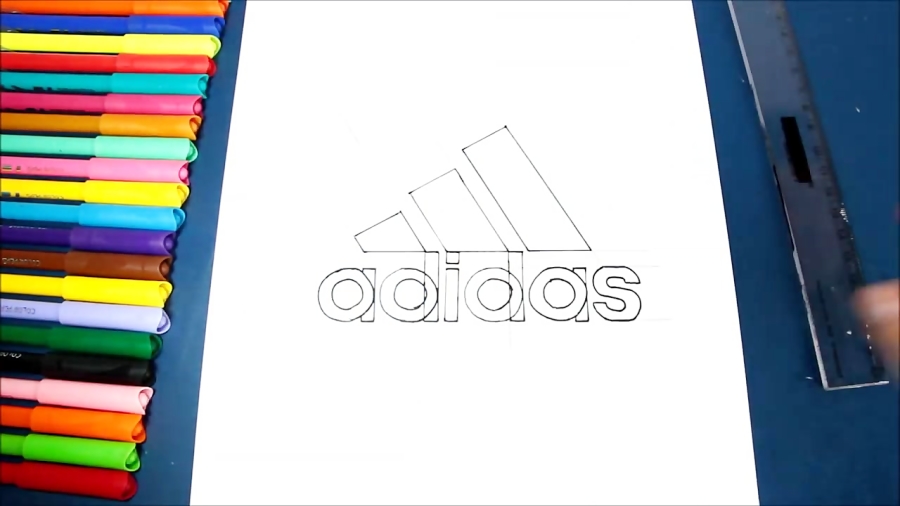 How to draw the Adidas Logo