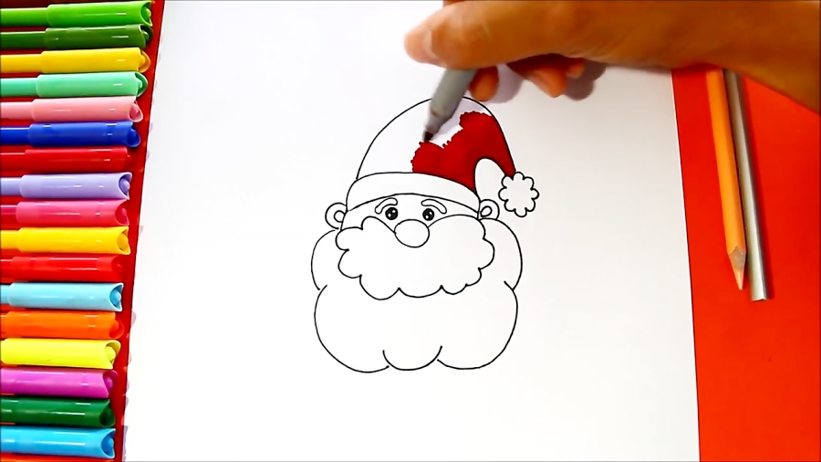 Como dibujar a Papá Noel SUPER FÁCIL (paso a paso)