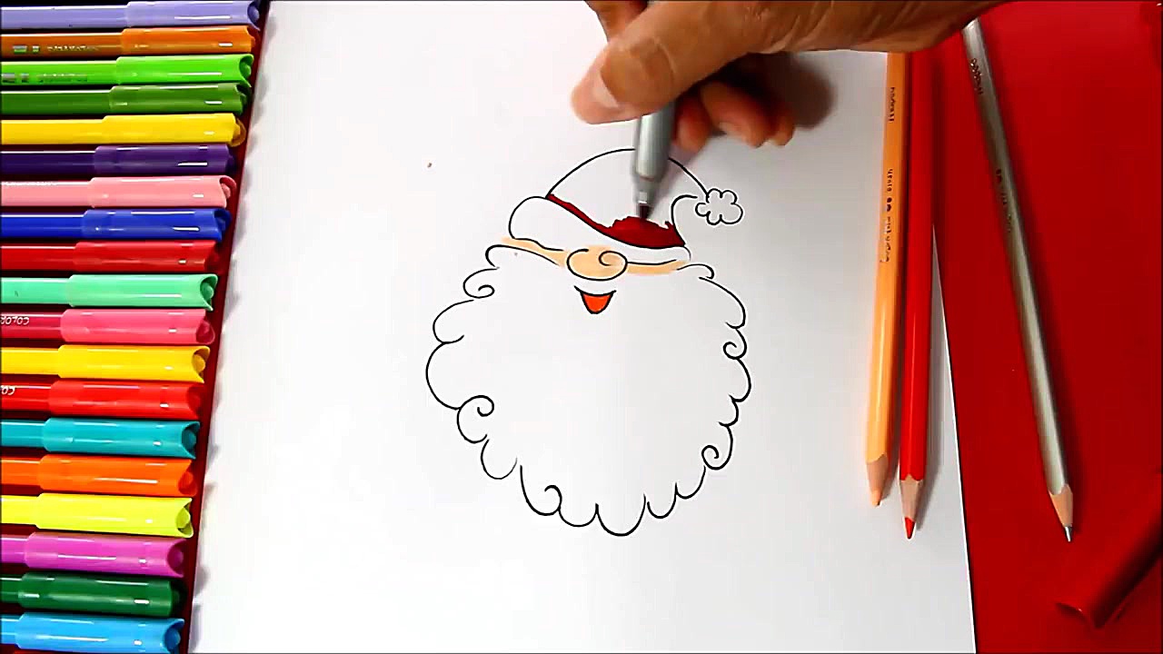 Cómo Dibujar un Papá Noel para Decorar Tarjetas Navideñas کالا دیجیتال