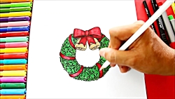 How to draw a Christmas Wreath...