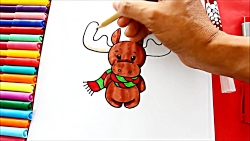 How to Draw a Christmas Moose