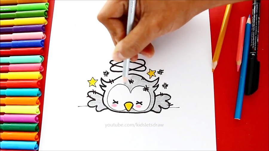 Cómo dibujar y colorear un PÁJARO HERIDO | Aprender a Dibujar/KidsLetsDraw