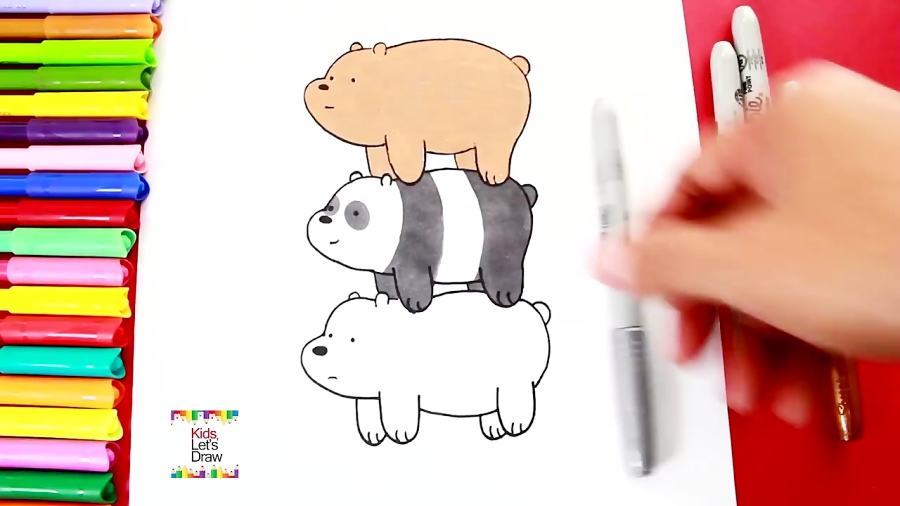 Cómo Dibujar y Colorear Los Osos Escandalosos (Panda, Polar y Pardo)
