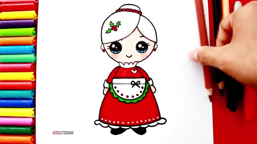 How to Draw a Cute Mrs Claus