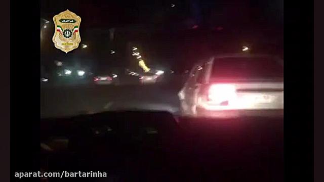 تعقیب و گریز پلیس با مجرمین در تهران زمان111ثانیه