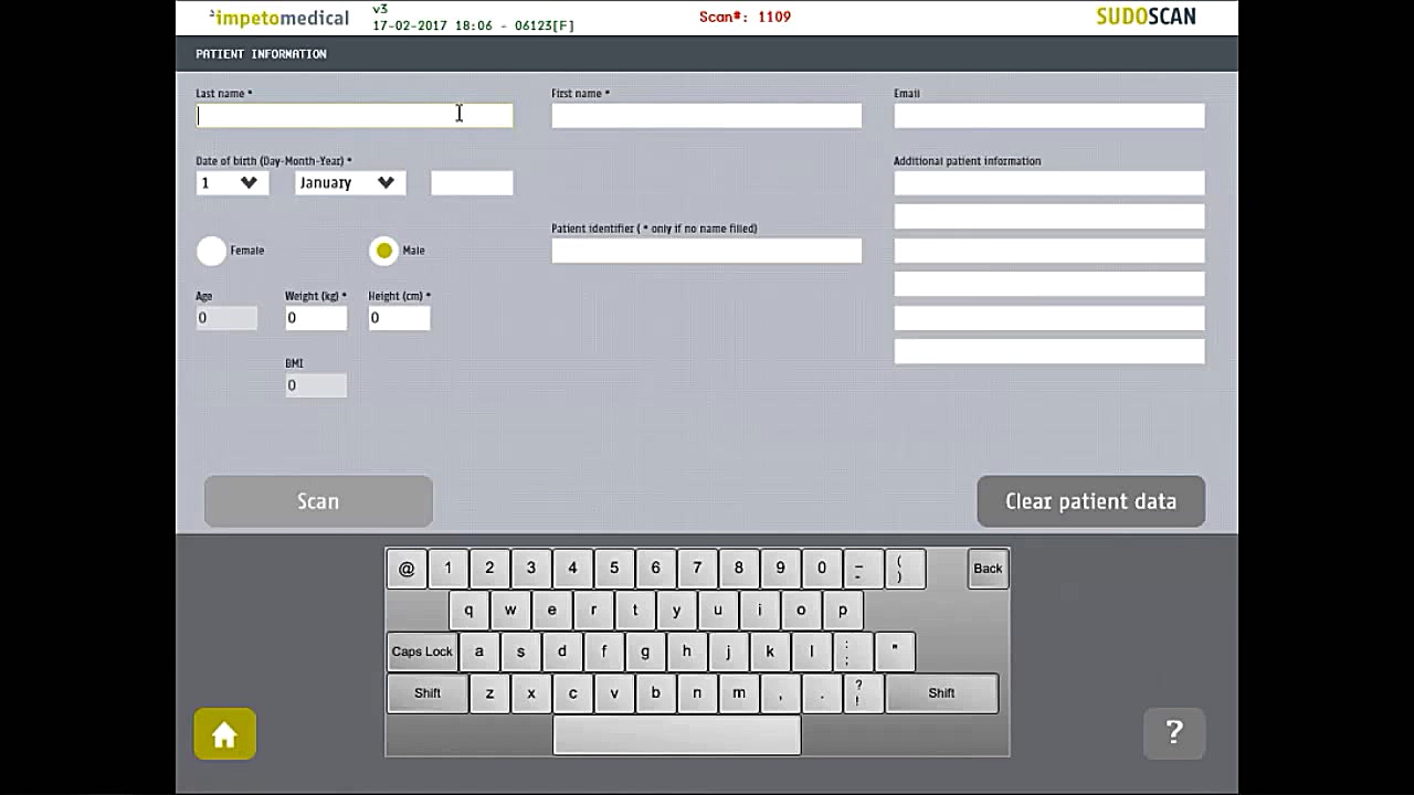 How to scan a new patient with SUDOSCAN (with software version 3) بیماری استئوجنز ایمپرفکتا